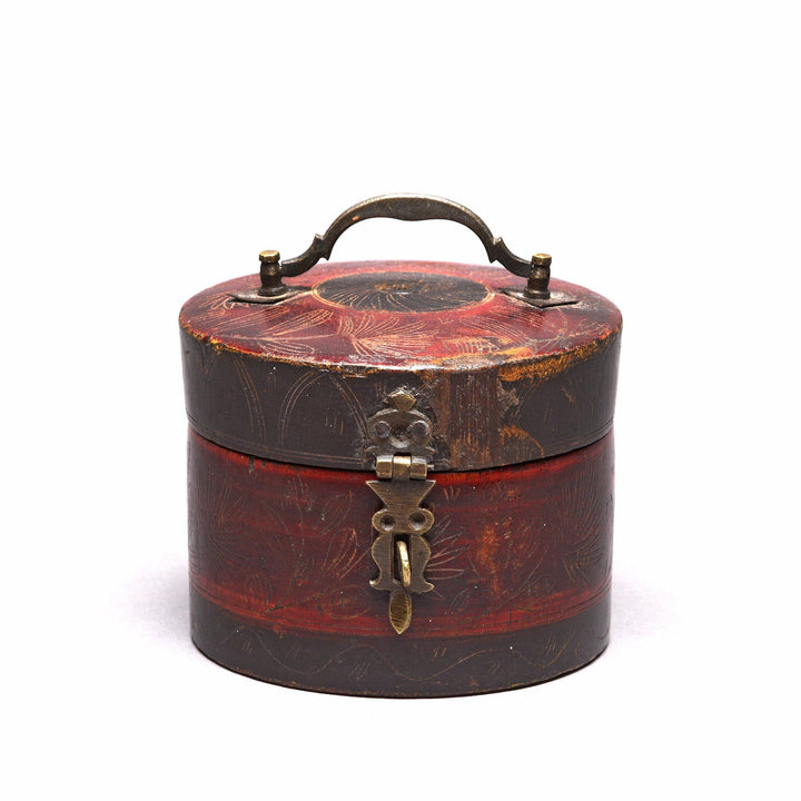 Old Indian Lacquer Pot From Kutch - 19thC | Indigo Antiques