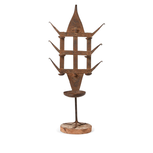 Old Iron Bastar Tribal Toran (Oil Lamp) - Ca 1920
