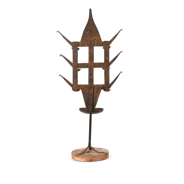Old Iron Bastar Tribal Toran (Oil Lamp) - Ca 1920