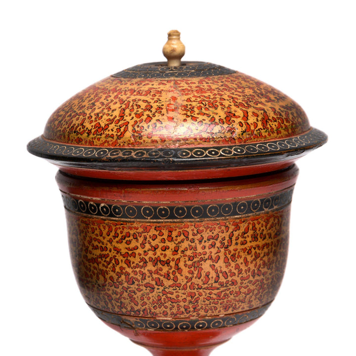 Exceptional Spotted Lacquer Box From Bikaner - 19thC