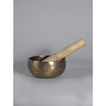 Old Tibetan Brass Singing Bowl With Stick  75 - 100 Yrs Old