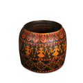 Old Painted Wooden Milk Pot From Himachal Pradesh - Ca 75 yrs old