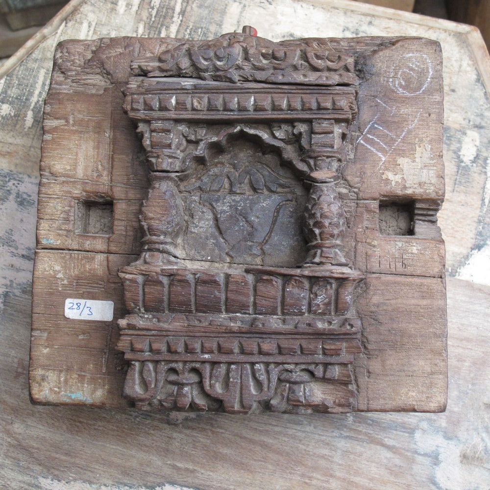 Old Teakwood Votive Panel - 19thC | Indigo Oriental Antiques