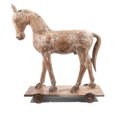 Painted Carved Temple Horse From Rajasthan - Ca 1930 Painted Carved Temple Horse From Rajasthan - Ca 1930