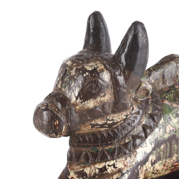 Painted Indian Nandi Bull Figurine From Rajasthan - Ca 1920