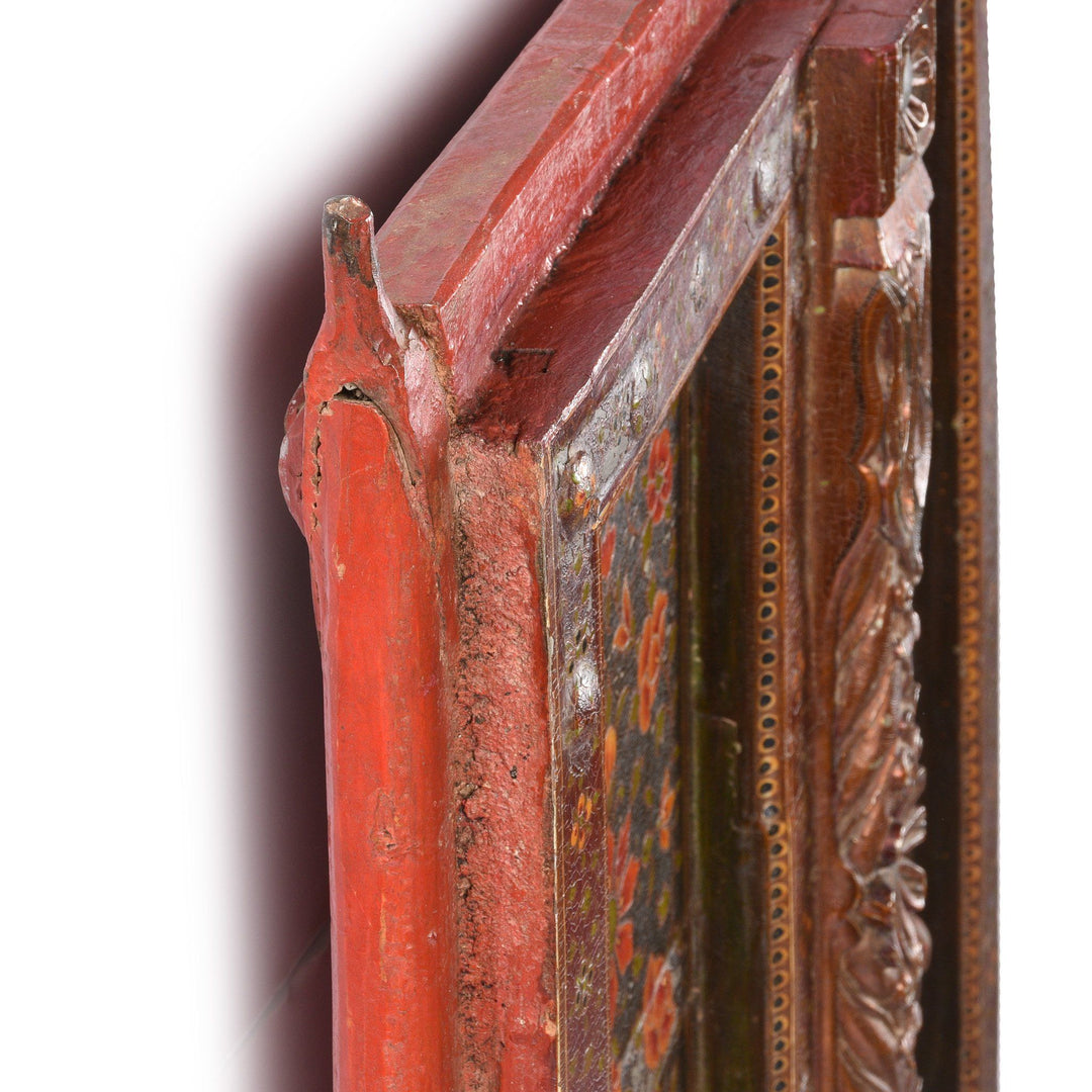 Painted Indian Window Shutter From Bikaner - 19thC