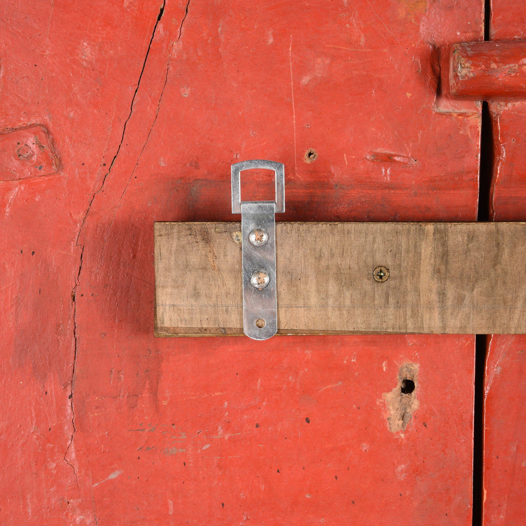 Painted Indian Window Shutter From Bikaner - 19thC