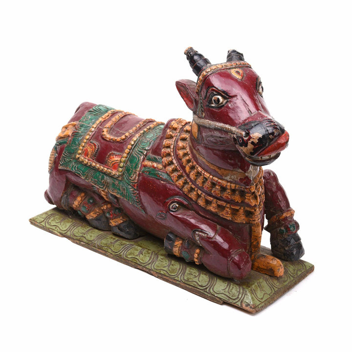 Painted Indian Nandi Bull From Tamil Nadu - Ca 1920 | Indigo Antiques