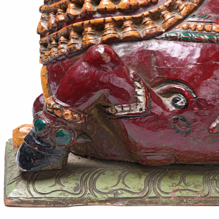 Painted Indian Nandi Bull From Tamil Nadu - Ca 1920 | Indigo Antiques