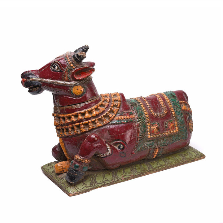 Painted Indian Nandi Bull From Tamil Nadu - Ca 1920 | Indigo Antiques