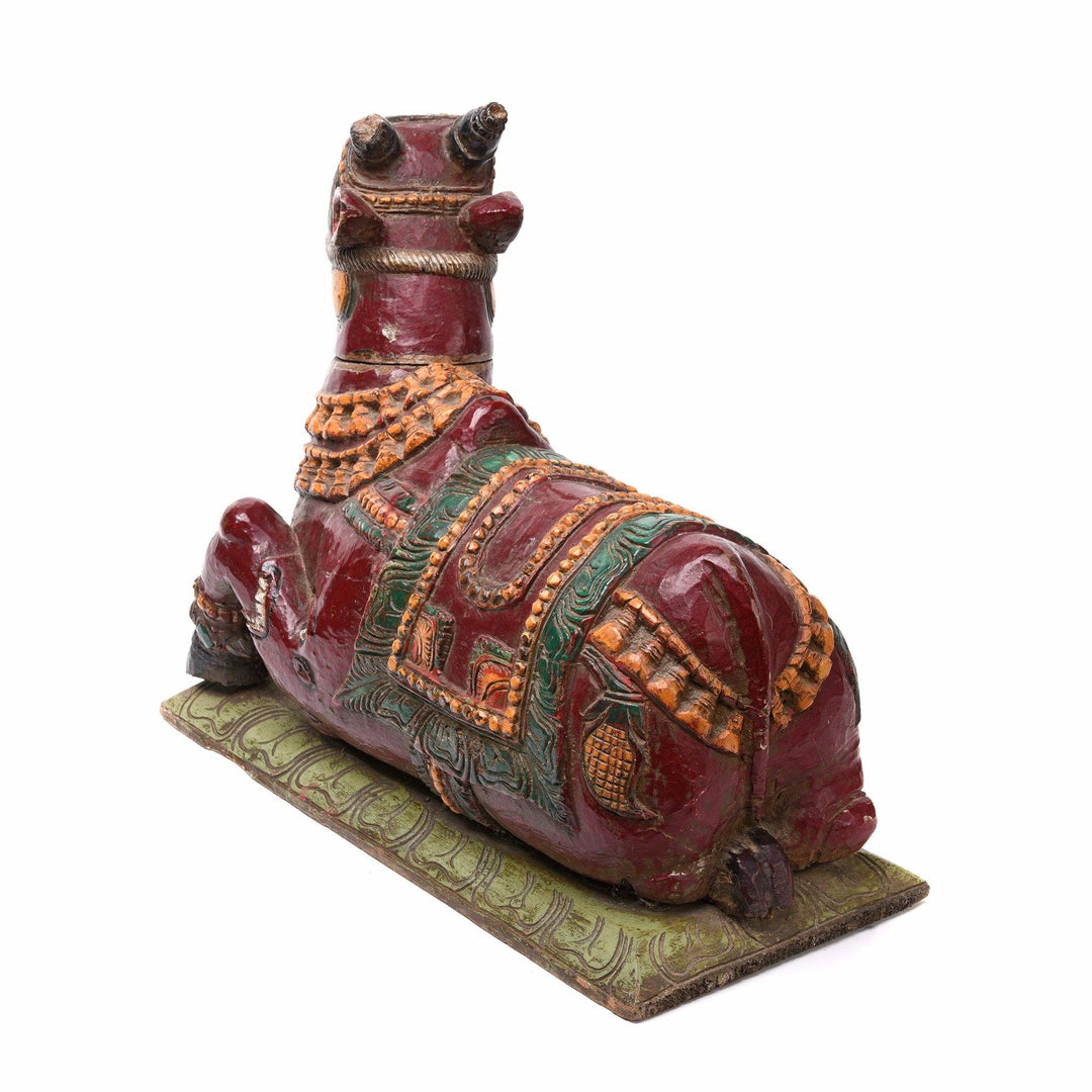 Painted Indian Nandi Bull From Tamil Nadu - Ca 1920 | Indigo Antiques