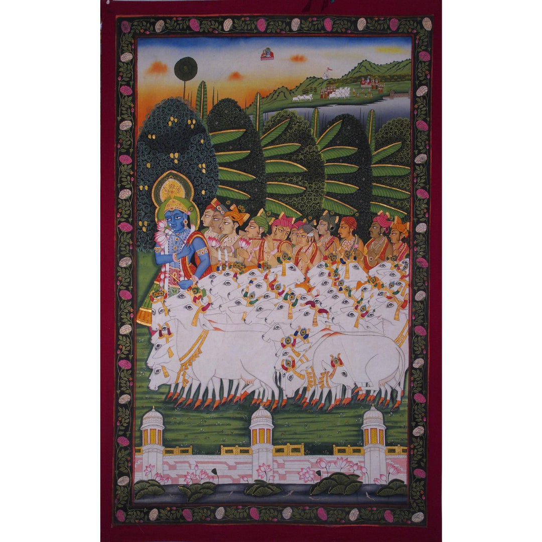 Painted Pichwai From Nathdwara - Rajasthan | Indigo Oriental Antiques