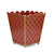 Vintage Red Painted Indian Toleware Planter made from Recycled Metal | Indigo Oriental Antiques