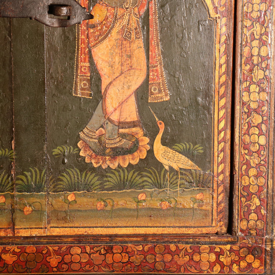 Painted Window from Bikaner, Rajasthan - 19thC | Indigo Oriental Antiques