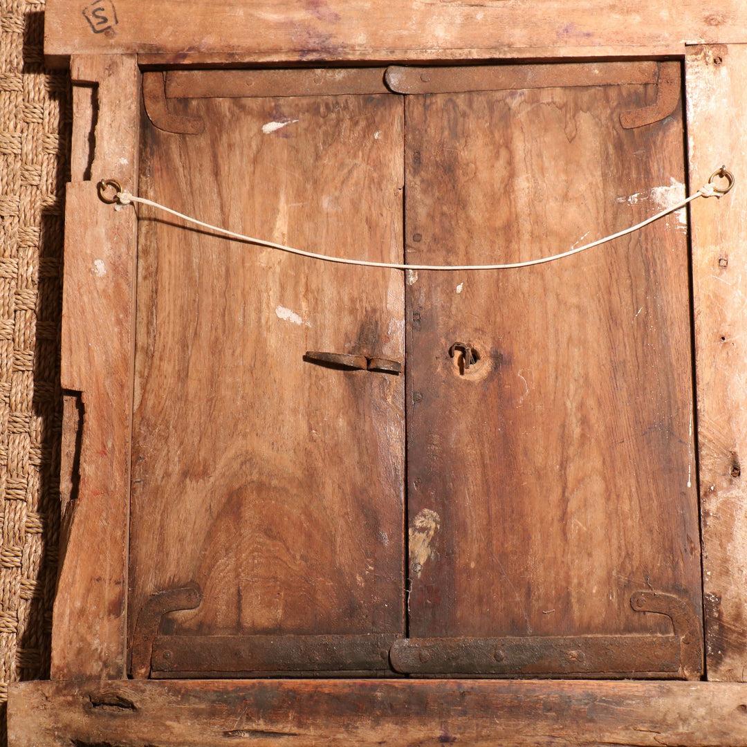 Painted Window from Bikaner, Rajasthan - 19thC | Indigo Oriental Antiques