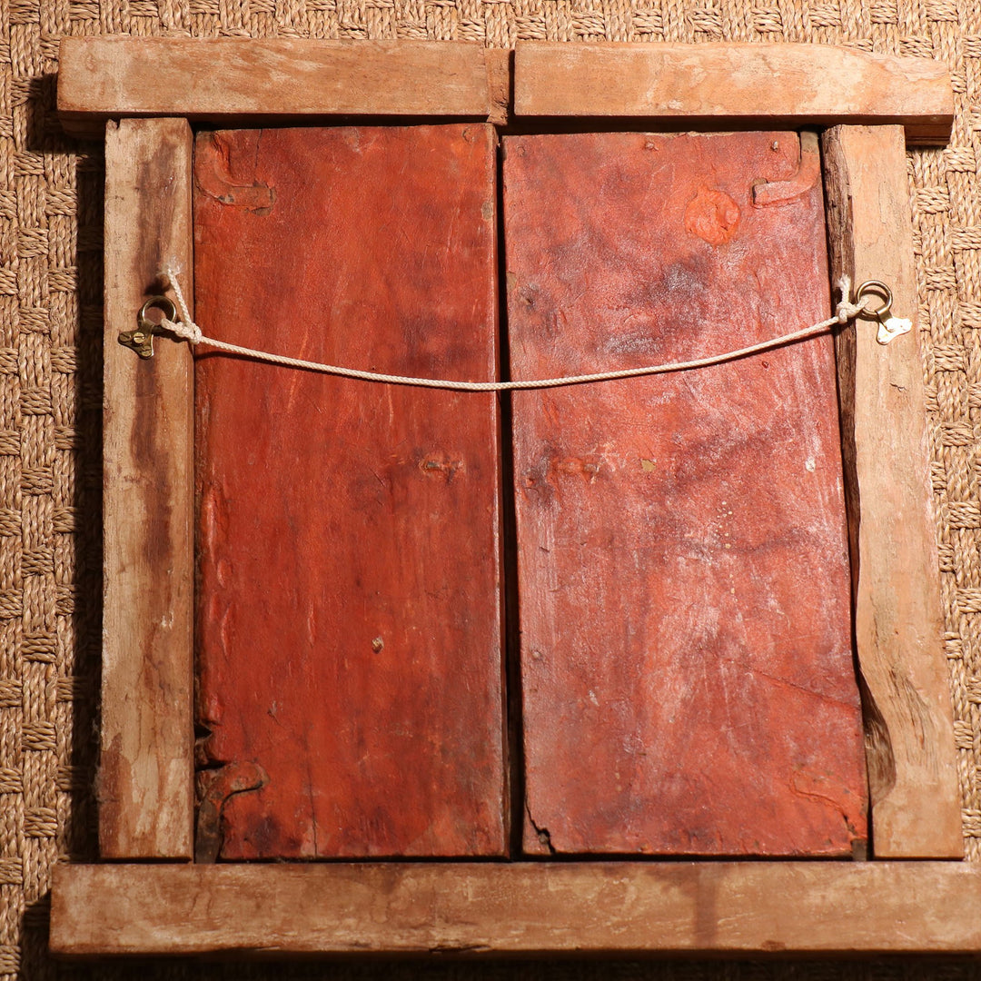 Painted Window from Bikaner, Rajasthan - 19thC | Indigo Oriental Antiques