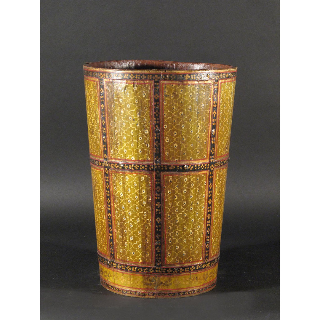 Painted Wooden Bin From Rajasthan | Indigo Oriental Antiques