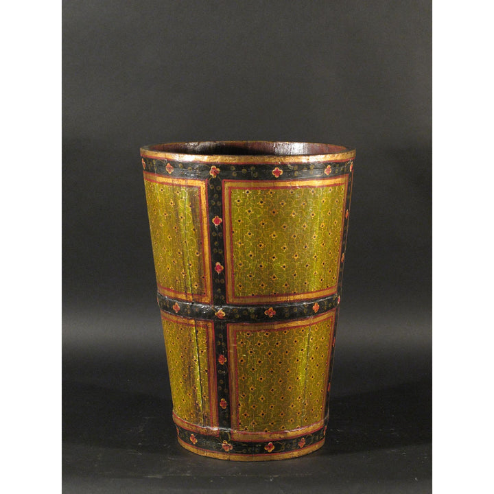 Painted Wooden Bin From Rajasthan | Indigo Oriental Antiques