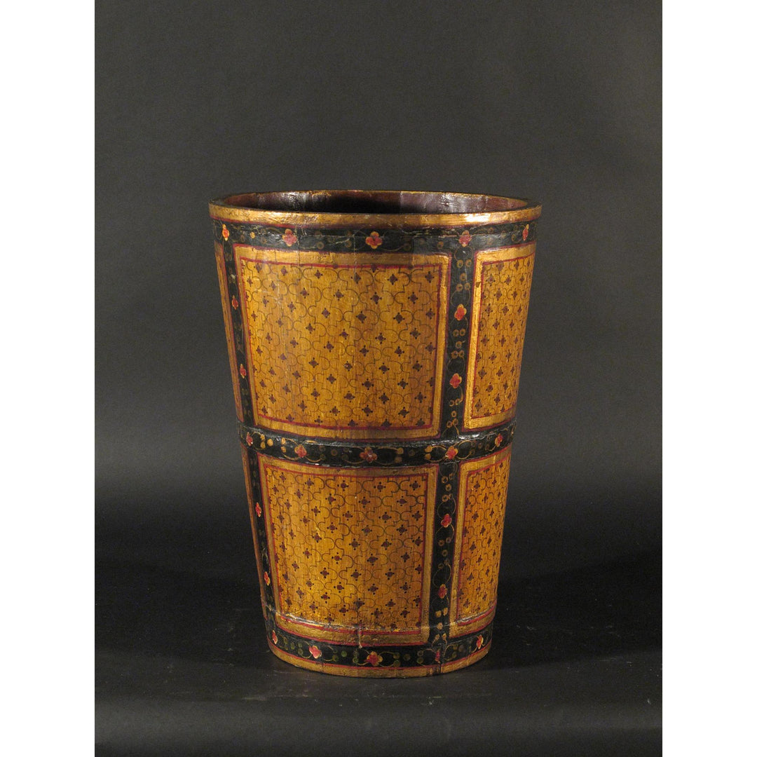 Painted Wooden Bin From Rajasthan | Indigo Oriental Antiques