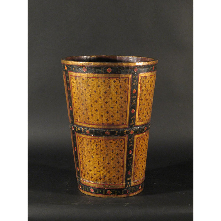 Painted Wooden Bin From Rajasthan | Indigo Oriental Antiques
