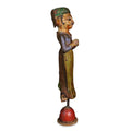 Painted Wooden Figure From Pratapgargh - 19thC