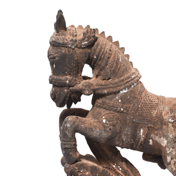 Rosewood Horse Statue - Turban Hanger from Madhya Pradesh - 19thC Rosewood Horse Statue - Turban Hanger from Madhya Pradesh - 19thC
