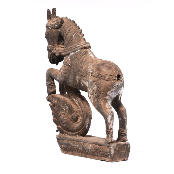 Rosewood Horse Statue - Turban Hanger from Madhya Pradesh - 19thC