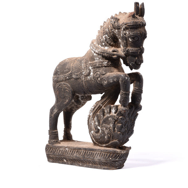 Rosewood Horse Statue - Turban Hanger from Madhya Pradesh - 19thC