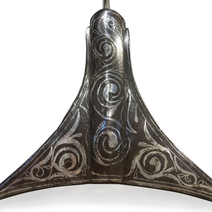 Steel Stirrup Inlaid with Silver - from Morocco - 19thC - 19.5 x 14.5 x 23 (wxdxh cms) - M363