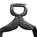 Silver Inlaid Iron Stirrup From Persia- 19thC