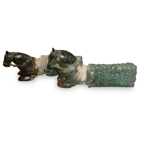 Soapstone Horse Turban Hanger from Dungapur - 19thC | Indigo Oriental Antiques
