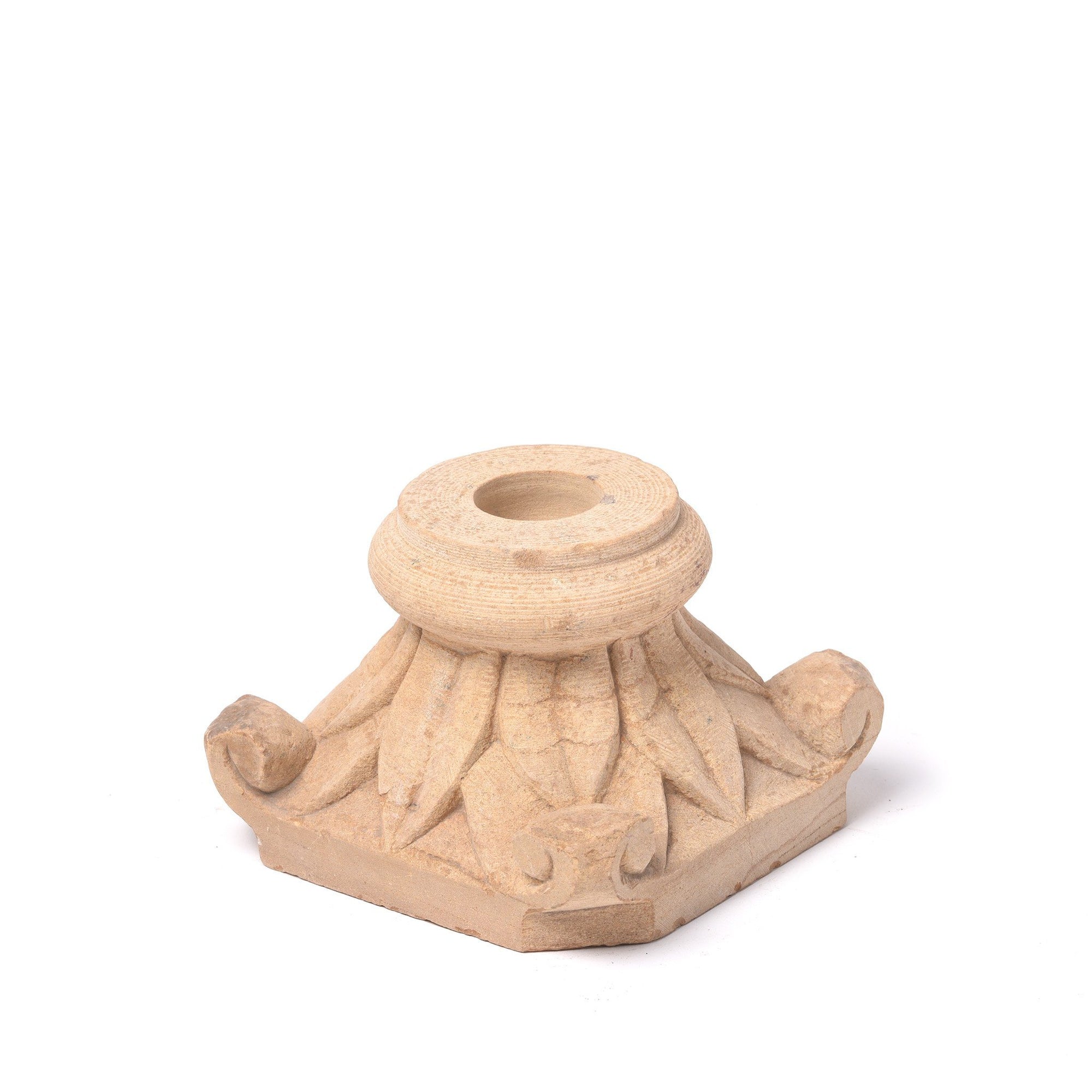Stone Candle Stand From Jaisalmer | Indigo Antiques