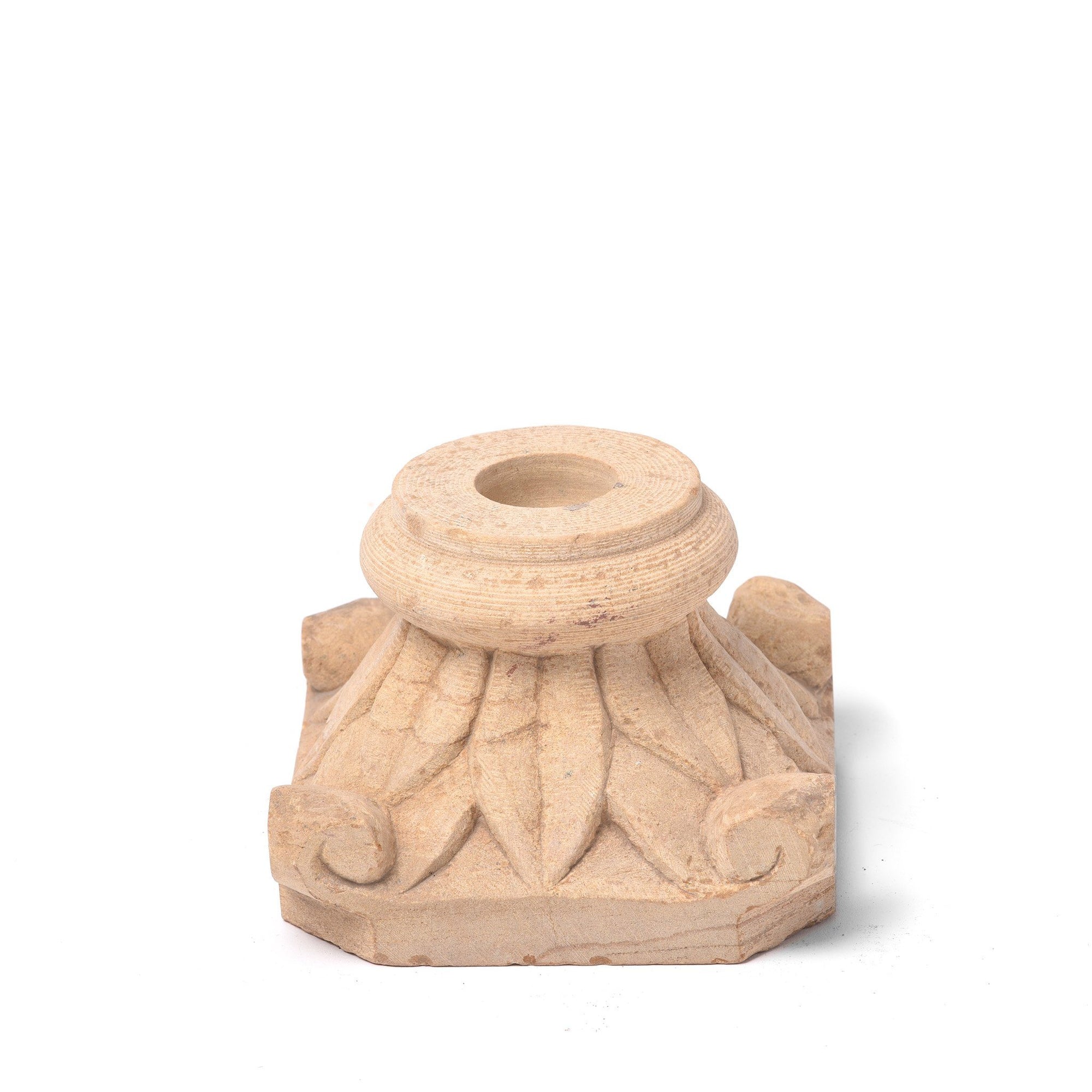 Stone Candle Stand From Jaisalmer | Indigo Antiques
