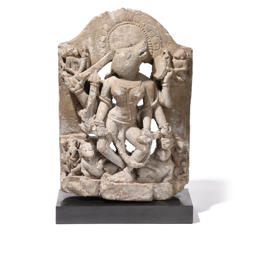 Antique Indian Stone Varaha Boar Statue On Stand - Late 18thC | Indigo Antiques