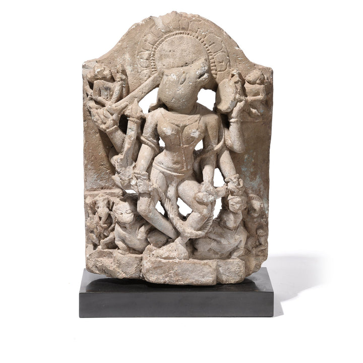 Antique Indian Stone Varaha Boar Statue On Stand - Late 18thC | Indigo Antiques