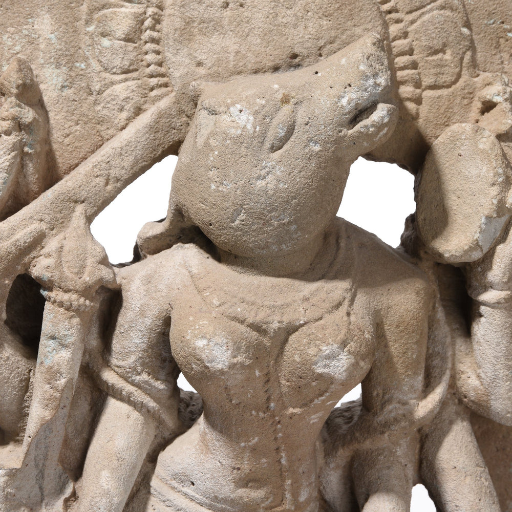 Antique Indian Stone Varaha Boar Statue On Stand - Late 18thC | Indigo Antiques