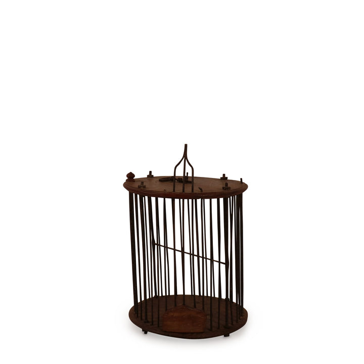 Teak & Iron Bird Cage From Gujarat - 19thC | Indigo Oriental Antiques