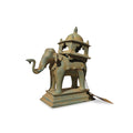 Verdigris Brass Elephant Statue from Andra Pradesh