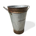 Vintage Galvanised Iron Tapered Bucket From Rajasthan