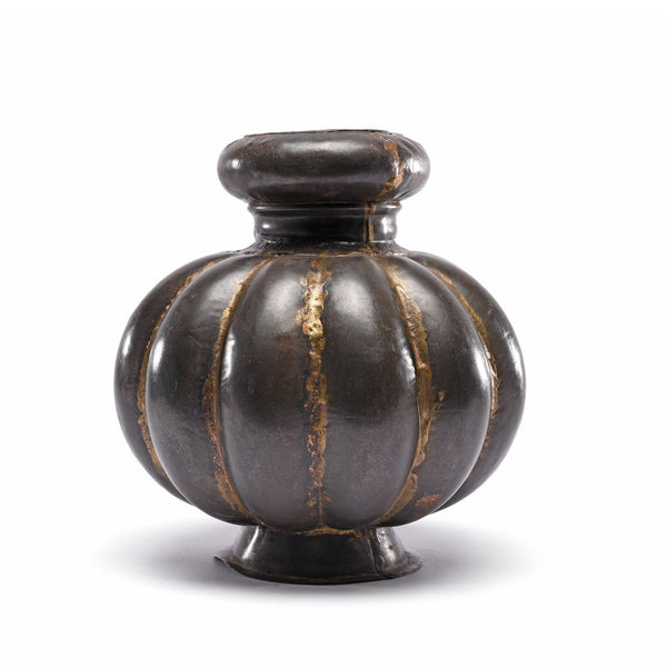 Vintage Iron & Brass Melon Lota