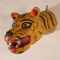 Vintage Painted Tigers head from Rajasthan - Ca 40 yrs old
