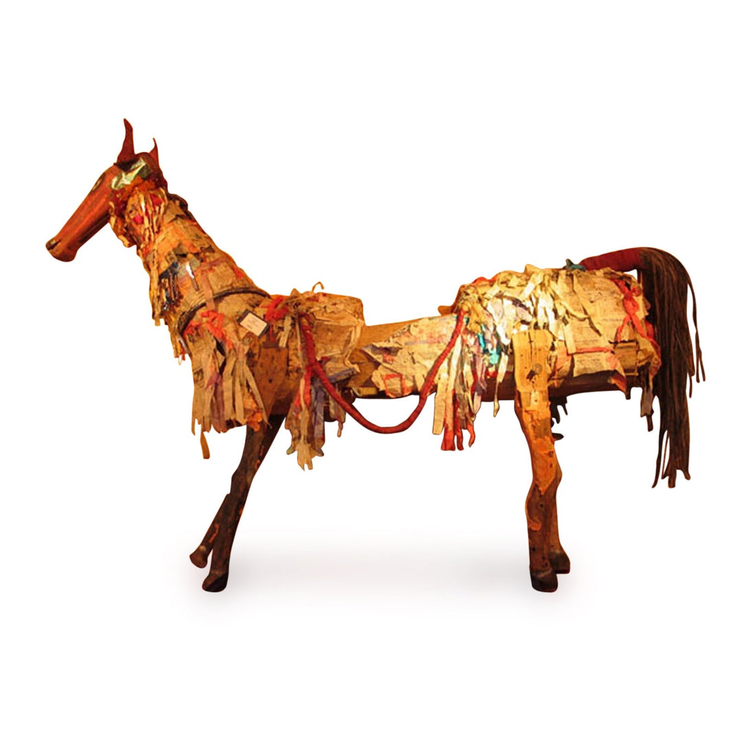 Vintage Wooden Festival Horse From India - Ca 1940 | Indigo Oriental Antiques
