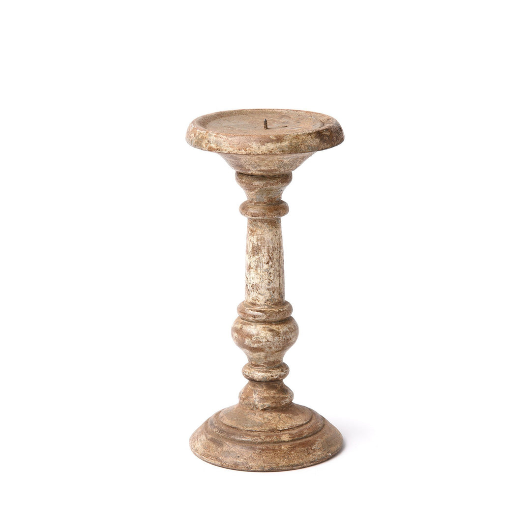 White Vintage Candle Stick | Indigo Antiques