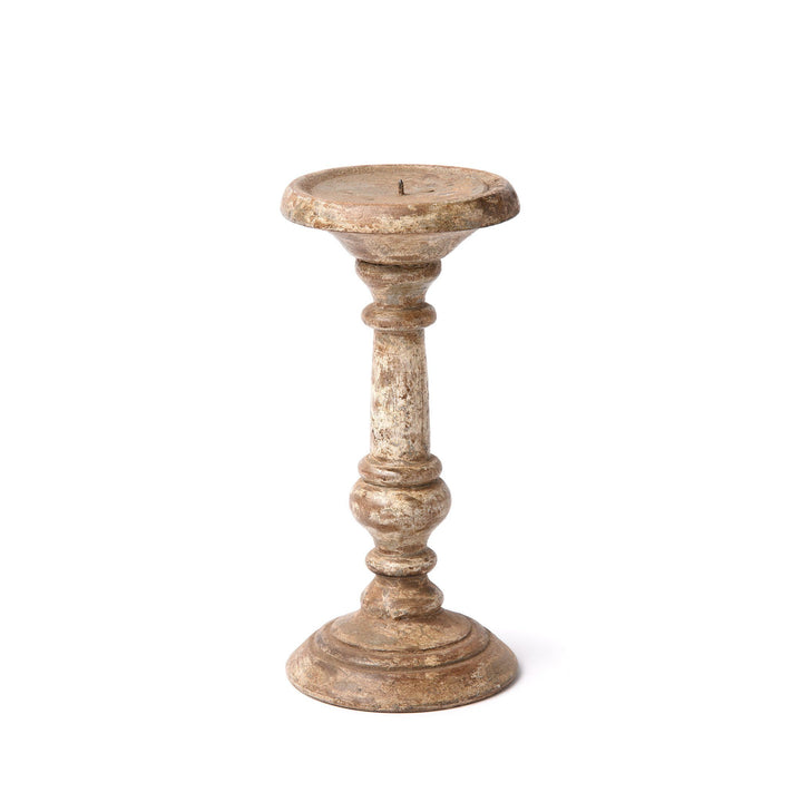 White Vintage Candle Stick | Indigo Antiques