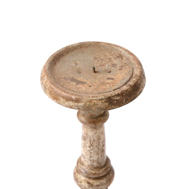 White Vintage Candle Stick | Indigo Antiques