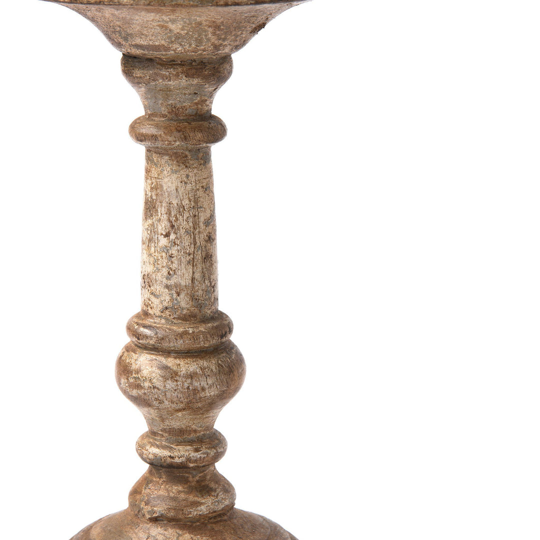 White Vintage Candle Stick | Indigo Antiques