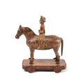Wooden Painted Horse Wheeltoy - 19thC