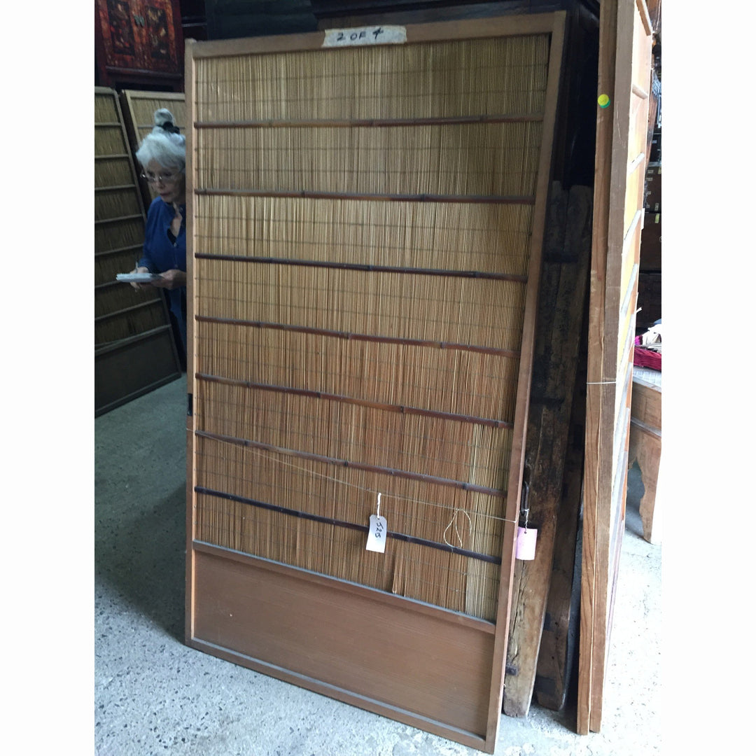Pair of Old Japanese Bamboo Shoji Screens (Wide) - 20thC J215V2