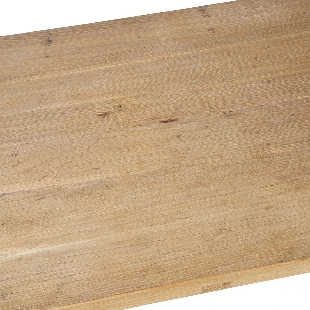 6- 8 Seater Dining Table Made From Bleached Old Elm Door | Indigo Oriental Antiques