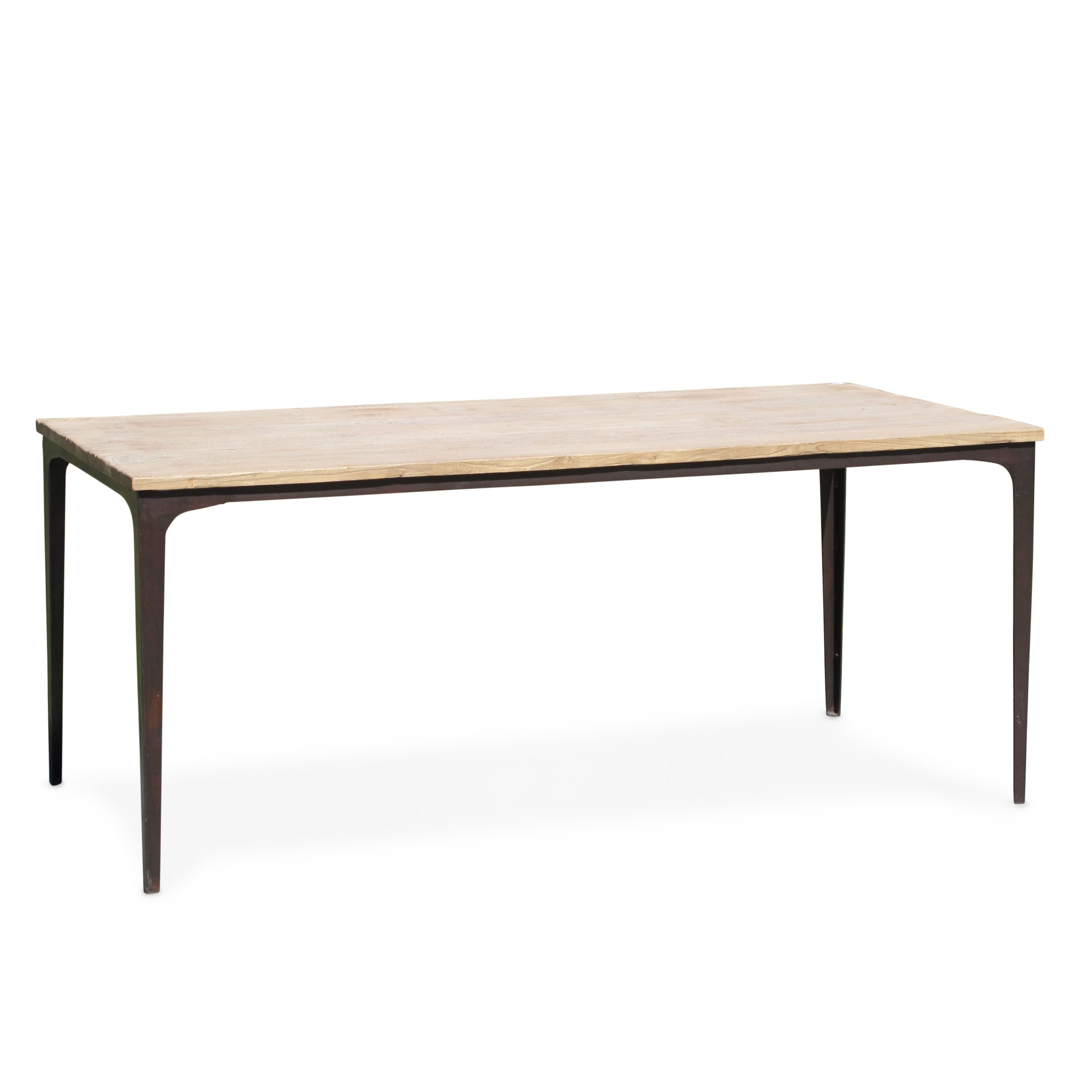 6 - 8 Seater Dining Table With Metal Legs | Indigo Oriental Antiques